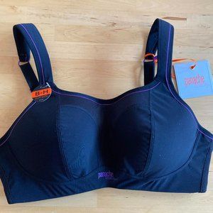 Panache 36C Wireless Sports Bra Running NWT Black
